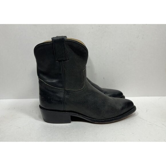 Frye Billy Short Pull On Boot Black Leather Western Women’s Size 6 B 77823 - Picture 1 of 8